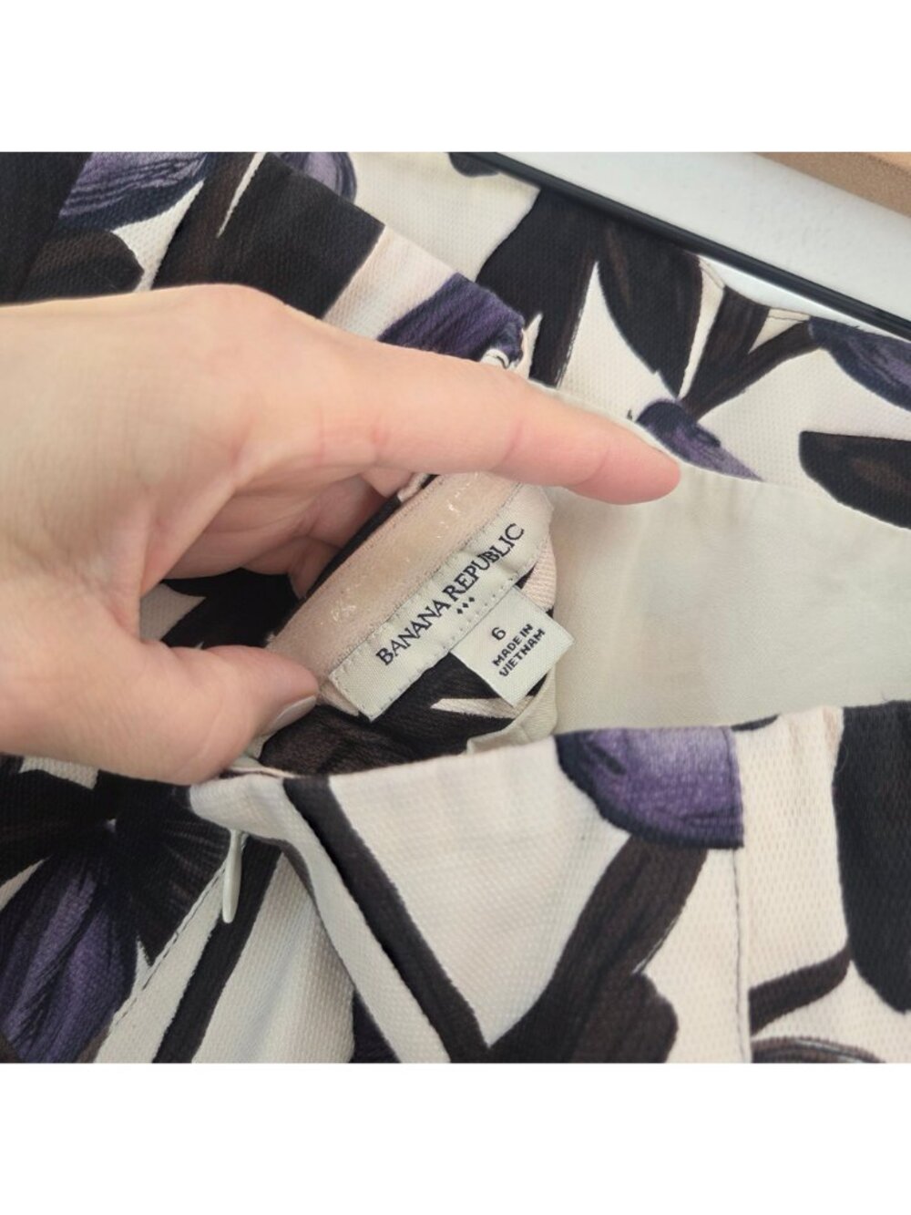 Banana Republic Strapless Cocktail Dress Spring Watercolor Floral Women's 6 - Picture 6 of 6